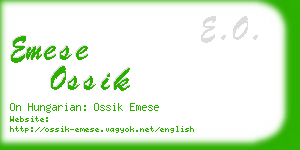 emese ossik business card